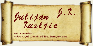 Julijan Kušljić vizit kartica